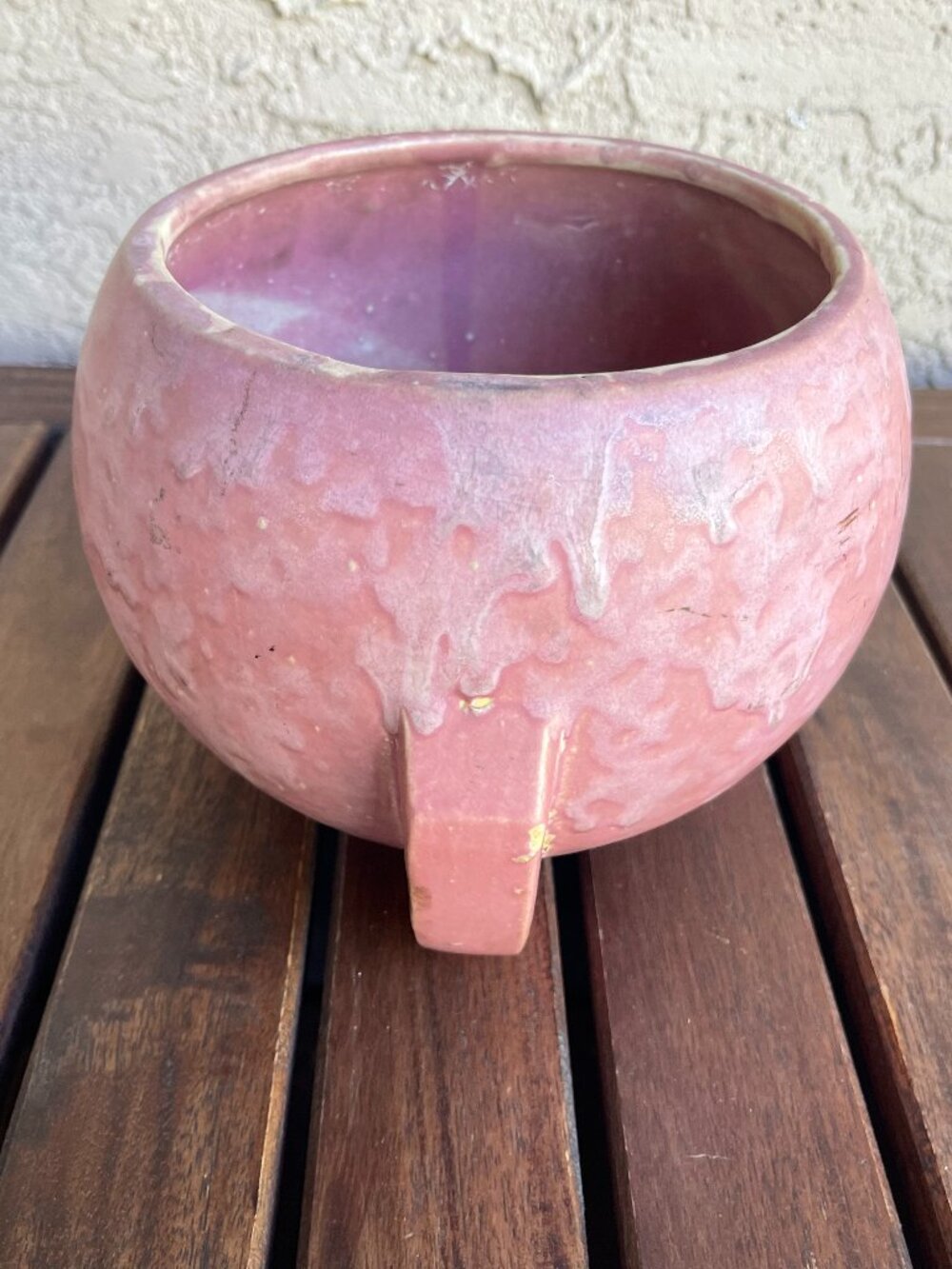 Antique Burley Winter Pottery Arts and Crafts Mottled Ceramic Vase - Rare